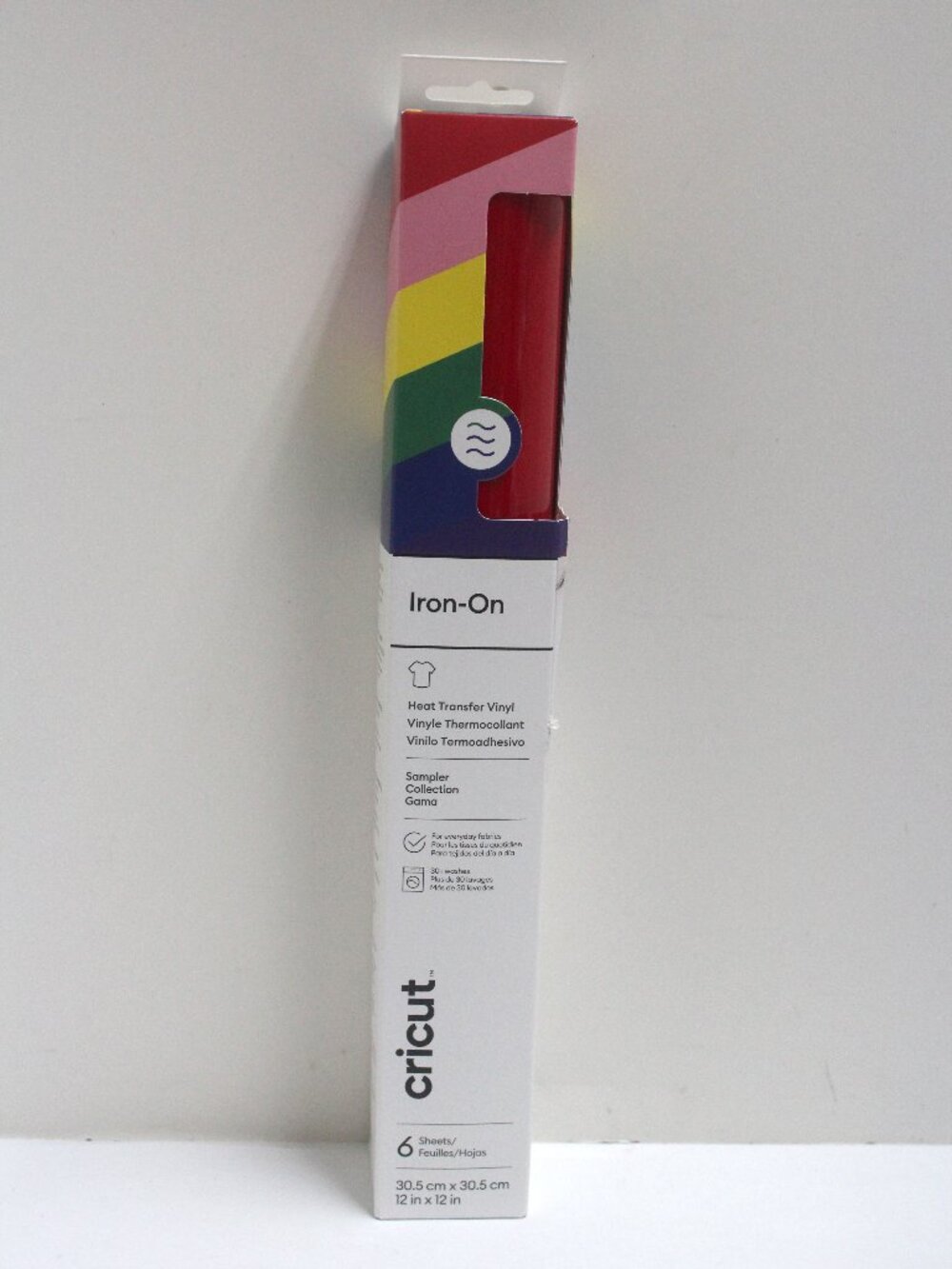 Cricut Iron On Heat Transfer Vinyl Rainbow Sampler Collection - 6 Sheets - NEW